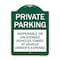 Signmission Private Parking Inoperable or Unlicensed Vehicles Towed at Vehicle Owners Expense, GW-1824-23256 A-DES-GW-1824-23256 - alternate 1